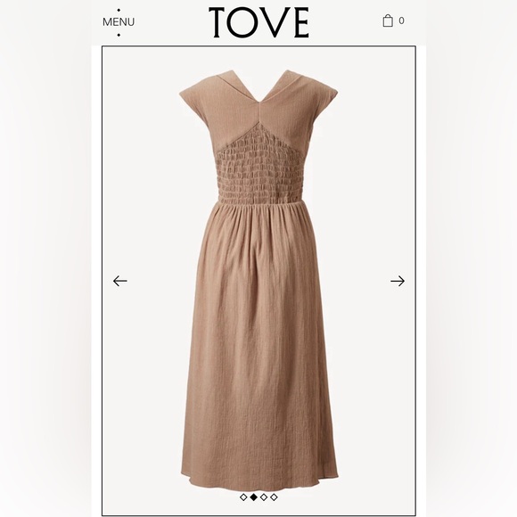 TOVE MAE Organic Cotton Clay Dress BRAND NEW $773MSRP sz 38,40,42 - Picture 3 of 16